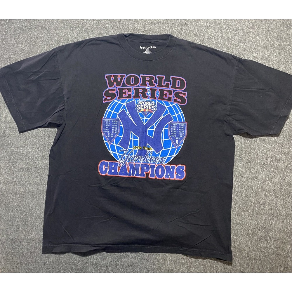 NY Yankees 2009 World Series Team Tee Shirt Black Size XXL